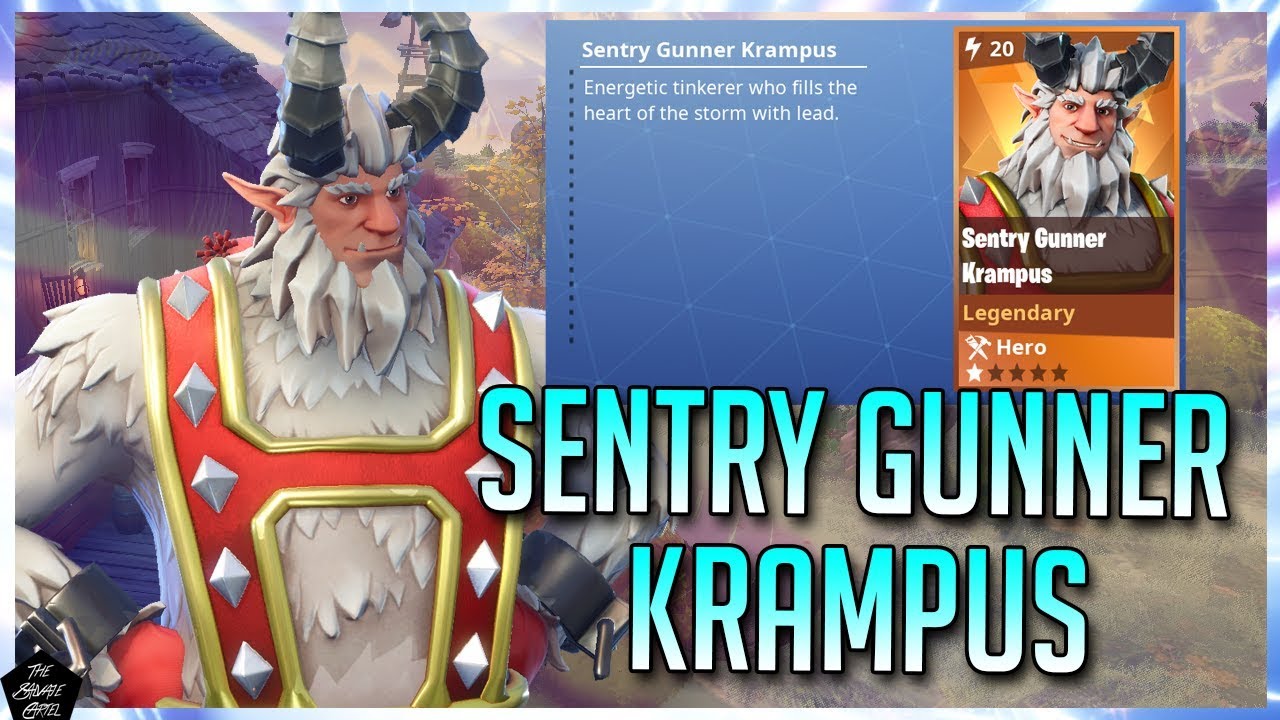 FORTNITE STW: SENTRY GUNNER KRAMPUS QUAD ATLAS SHOWCASE!