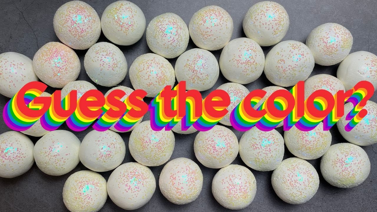 ASMR Clay Cracking White Glitter Guess the color? #asmr #claycracking #guessthecolorgame