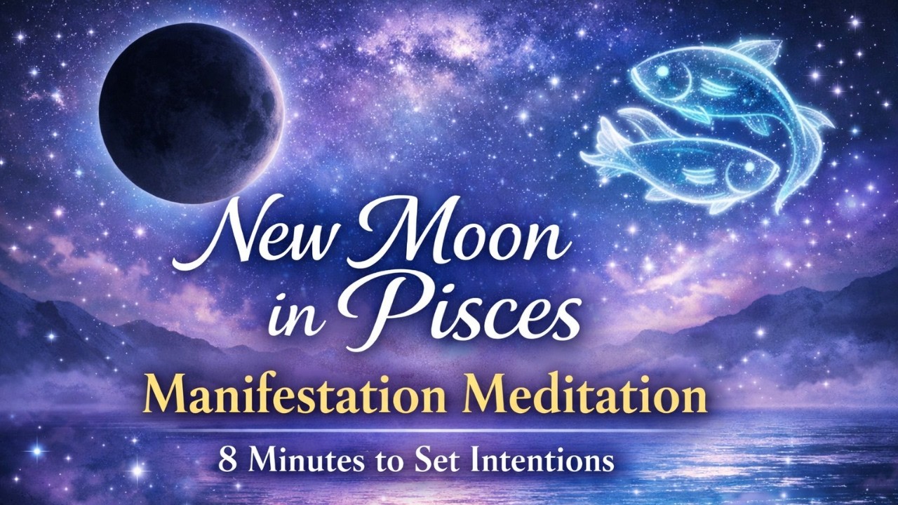 New Moon in Pisces Feb 27 2026: 8-Min Guided Meditation 4 Intuition & Spiritual Reset (BLACK SCREEN)
