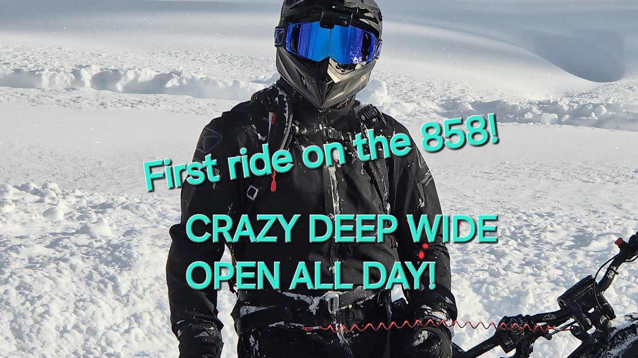 ARCTICCAT 858. FIRST RIDE-DEEP SNOW.