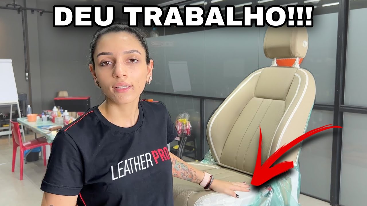 A MARIA APRENDEU A PINTAR O BANCO DE COURO | ELA FEZ SOZINHA!!!