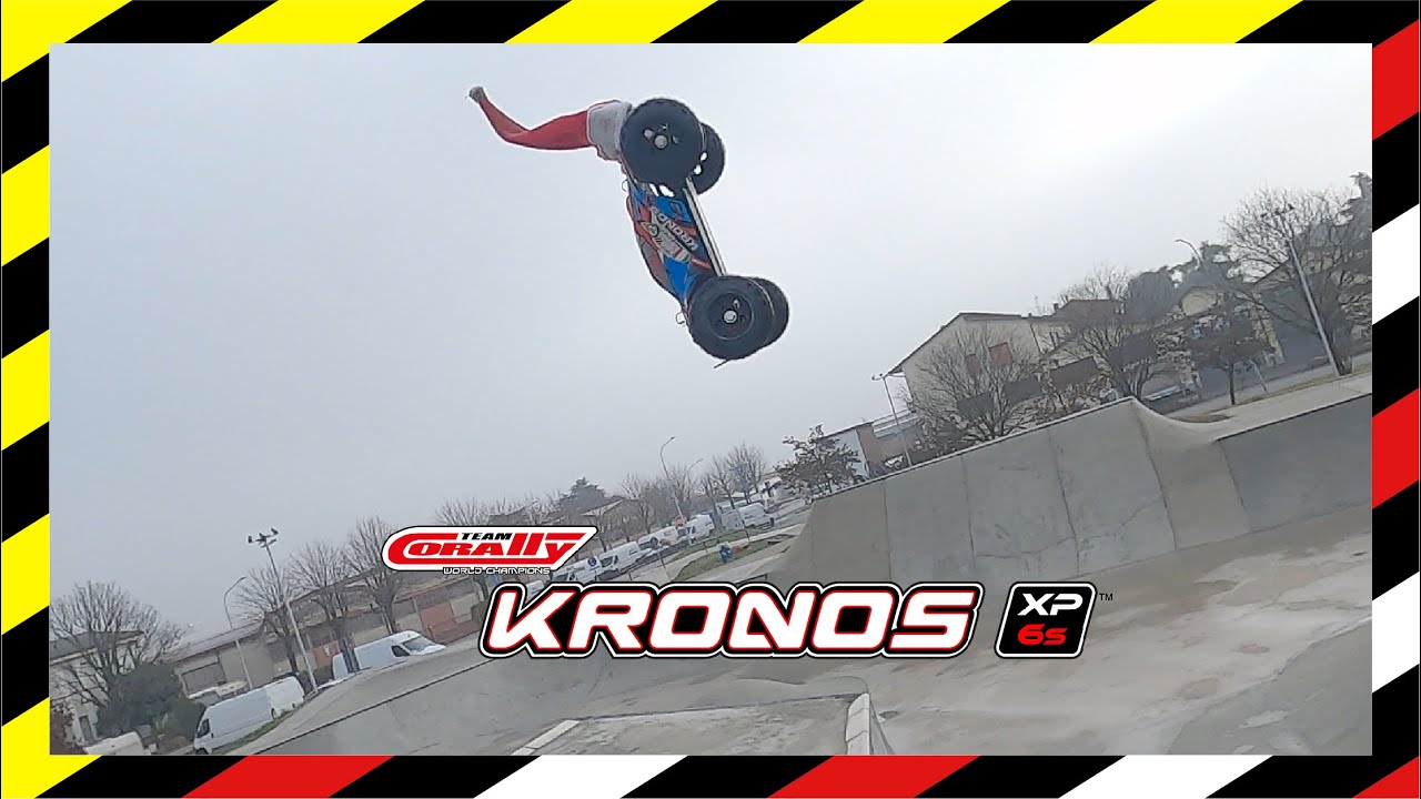 Team Corally Kronos XP 6s extreme bash at the skatepark, Christmas session