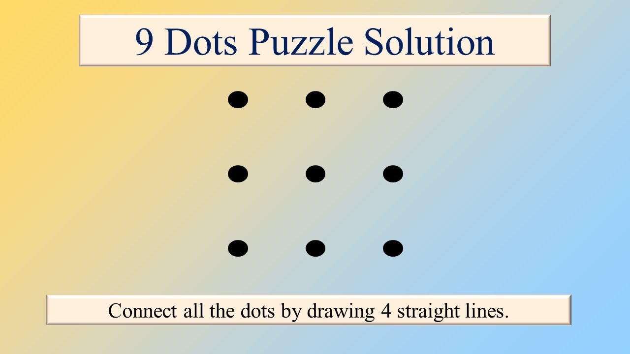 9 Dots Puzzle Solution