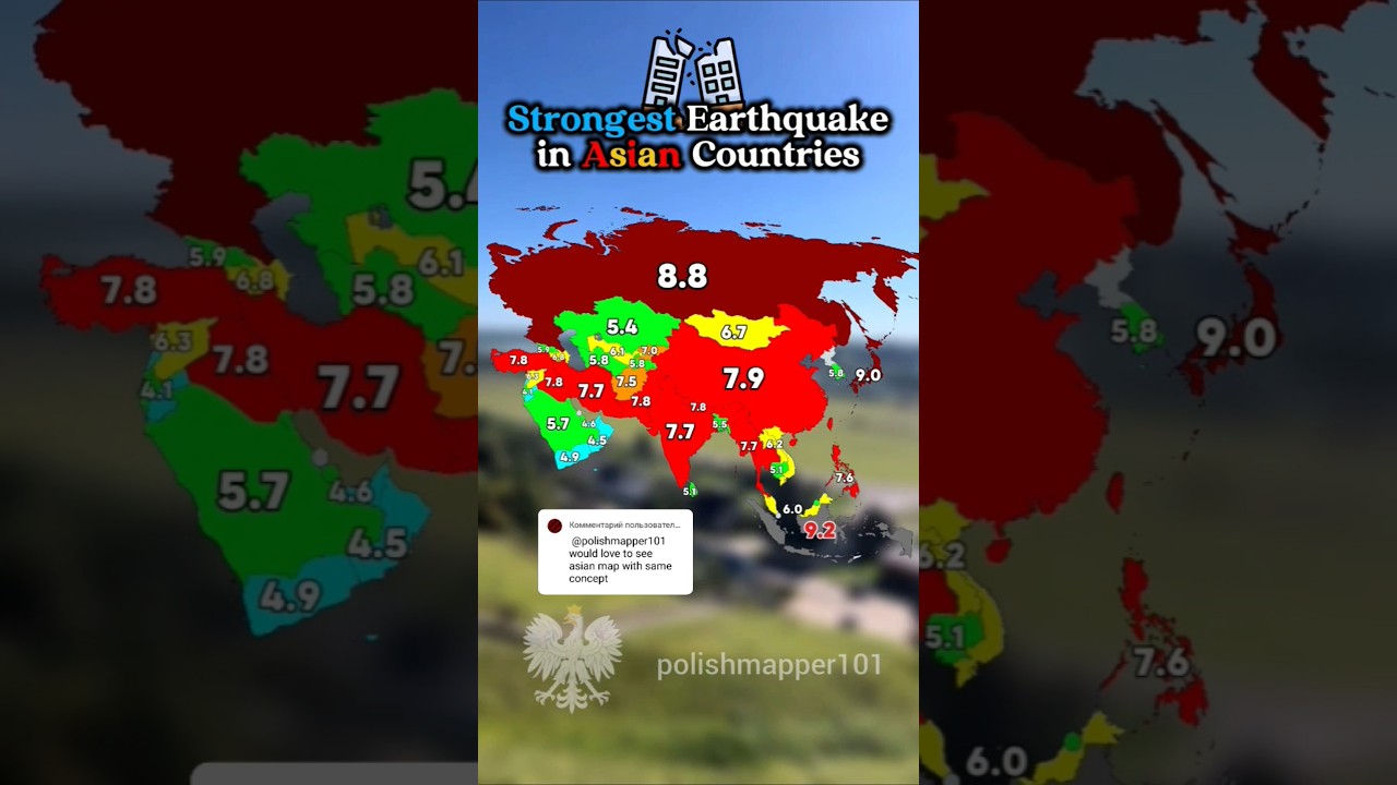 Strongest Earthquake in Asian Countries