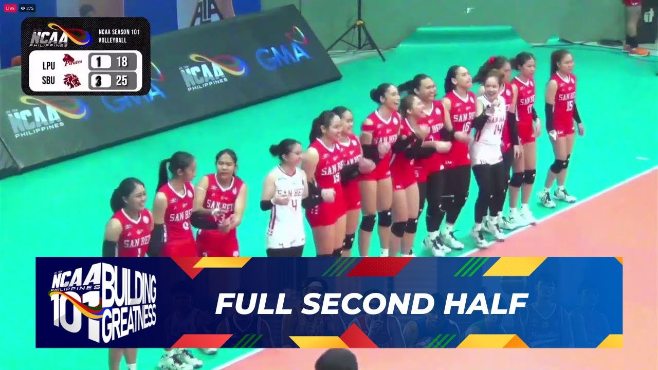 FULL SECOND HALF - LPU Lady Pirates vs San Beda Lady Red Spikers | NCAA Season 101