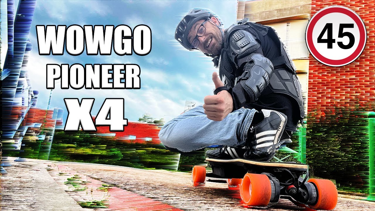 Le skate électrique puissant de chez wowgo ! Le pionnière x4 ! 45kmh en longBoard !