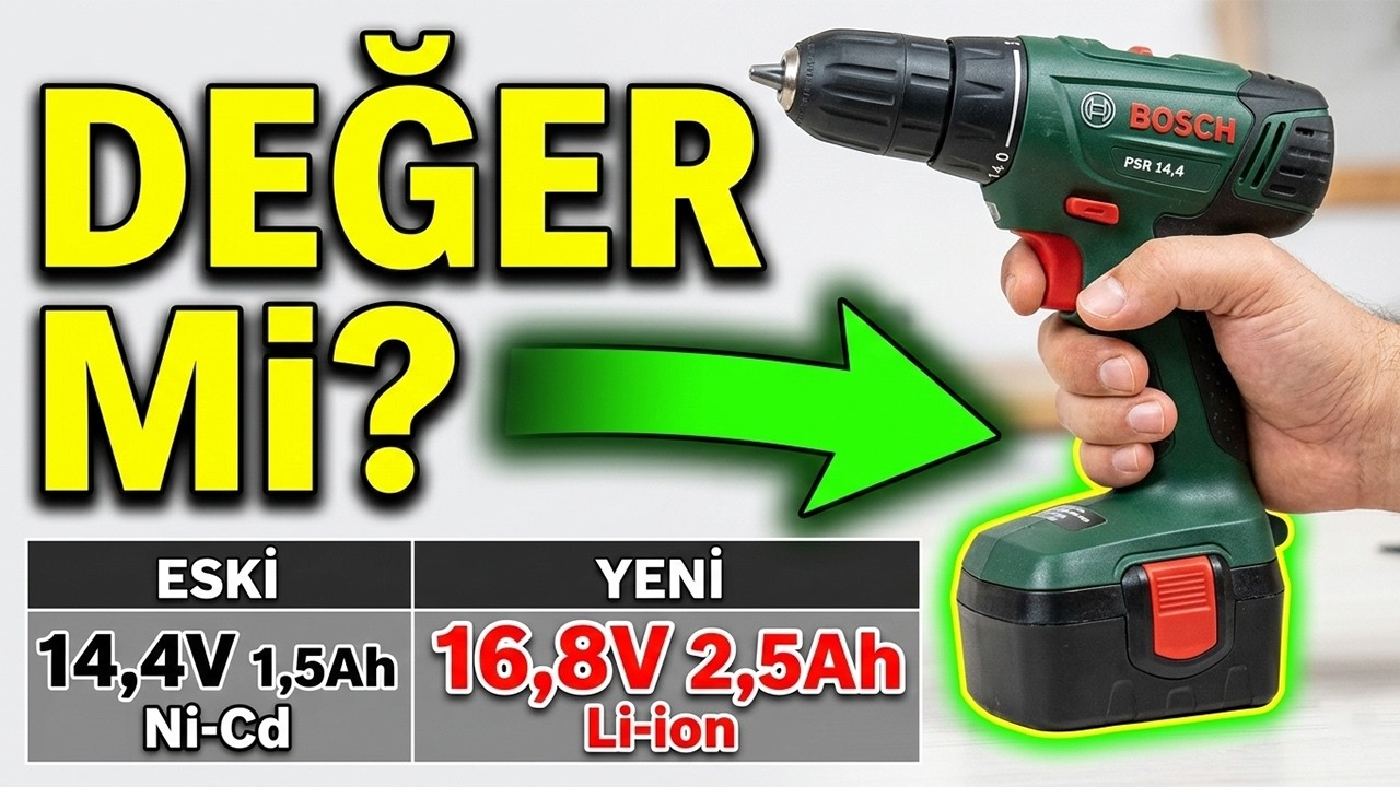 Şarjlı Matkap Batarya Dönüşümü || Bosch PSR 14,4 || Ni-Cd to Li-ion || 16.8V Batarya Yapımı