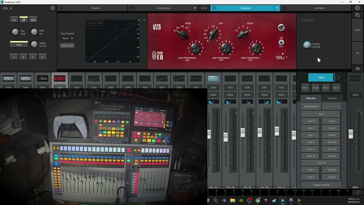 Plugins Fat Channel Collection - Vol - 1 En Presonus StudioLive 32SX -   KBsoundRECORDS