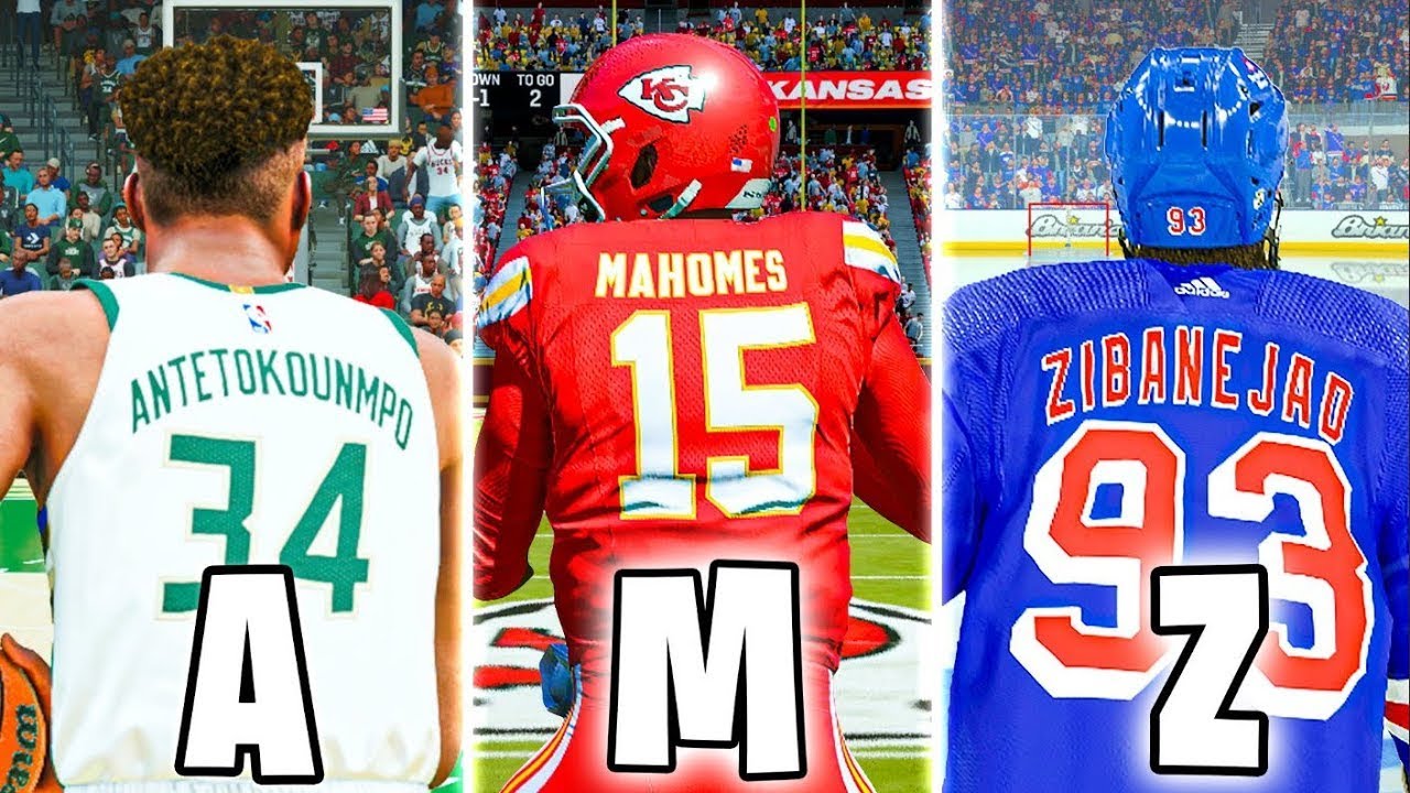 1 Player From EVERY Letter In Each Sport!