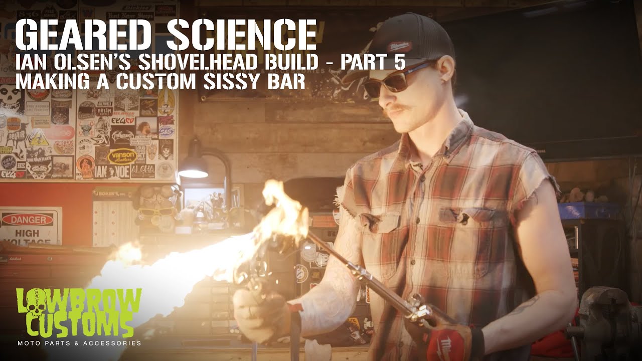 Making a Custom Sissy Bar - Ian Olsen's Harley-Davidson Shovelhead Build - Part 5 - Geared Science