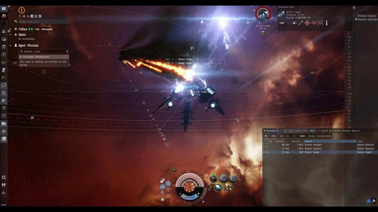 Eve Online - Anomic Team Hawk - Cheap Kestrel for burner missions