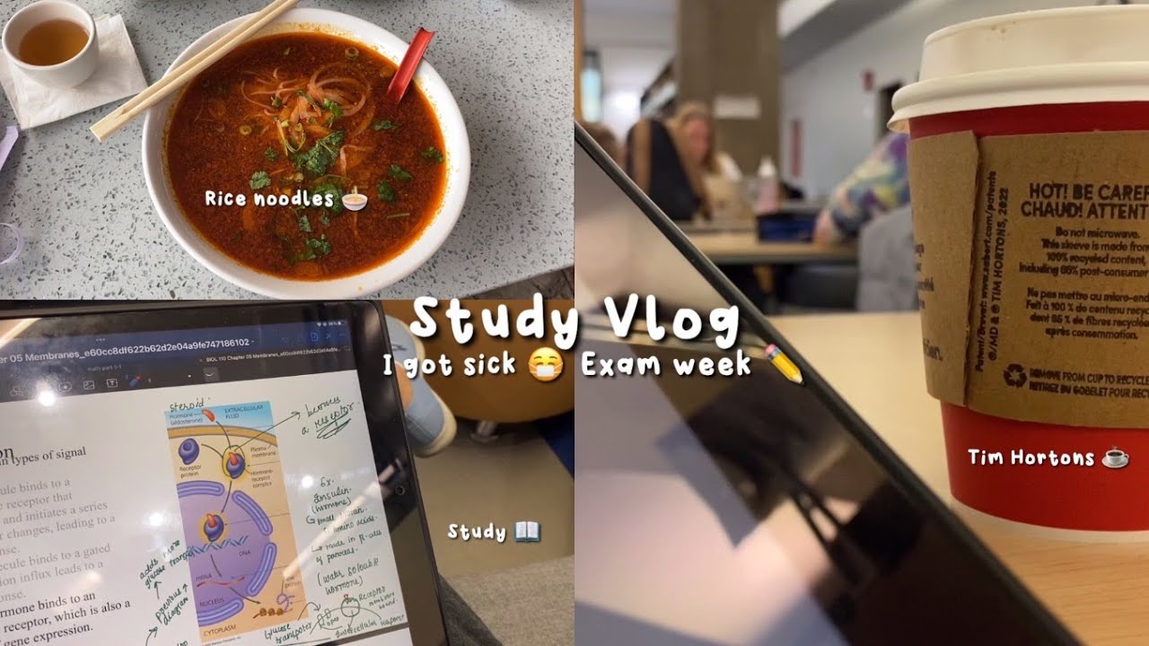I just HAD TO get SICK during EXAM Week..🙄 typical 🙄 Study Vlog - *stressed* Capilano University