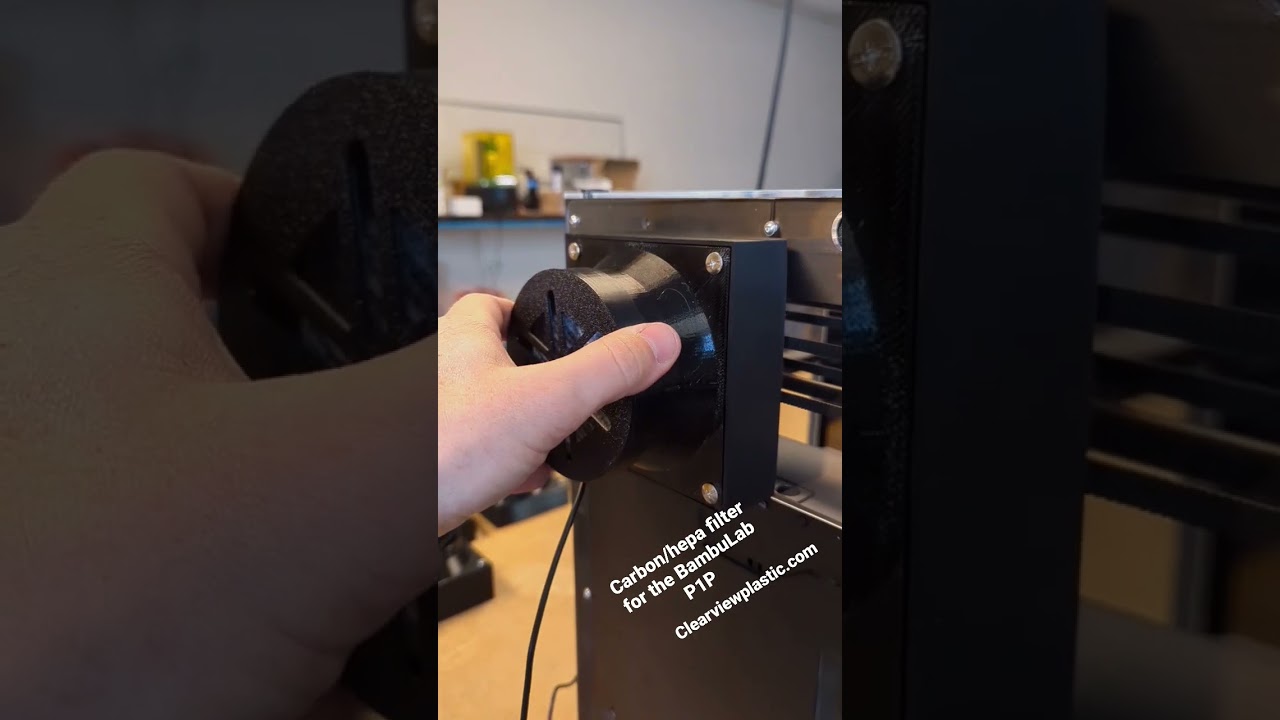 Designed an easy addon carbon/hepa filter for the Clearview P1P enclosure.