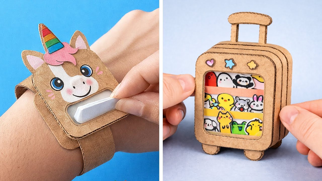 🎨 MANUALIDADES MINIATURAS LINDAS 📦 Ideas Divertidas con Papel y Cartón para la Escuela y Más! 🌈