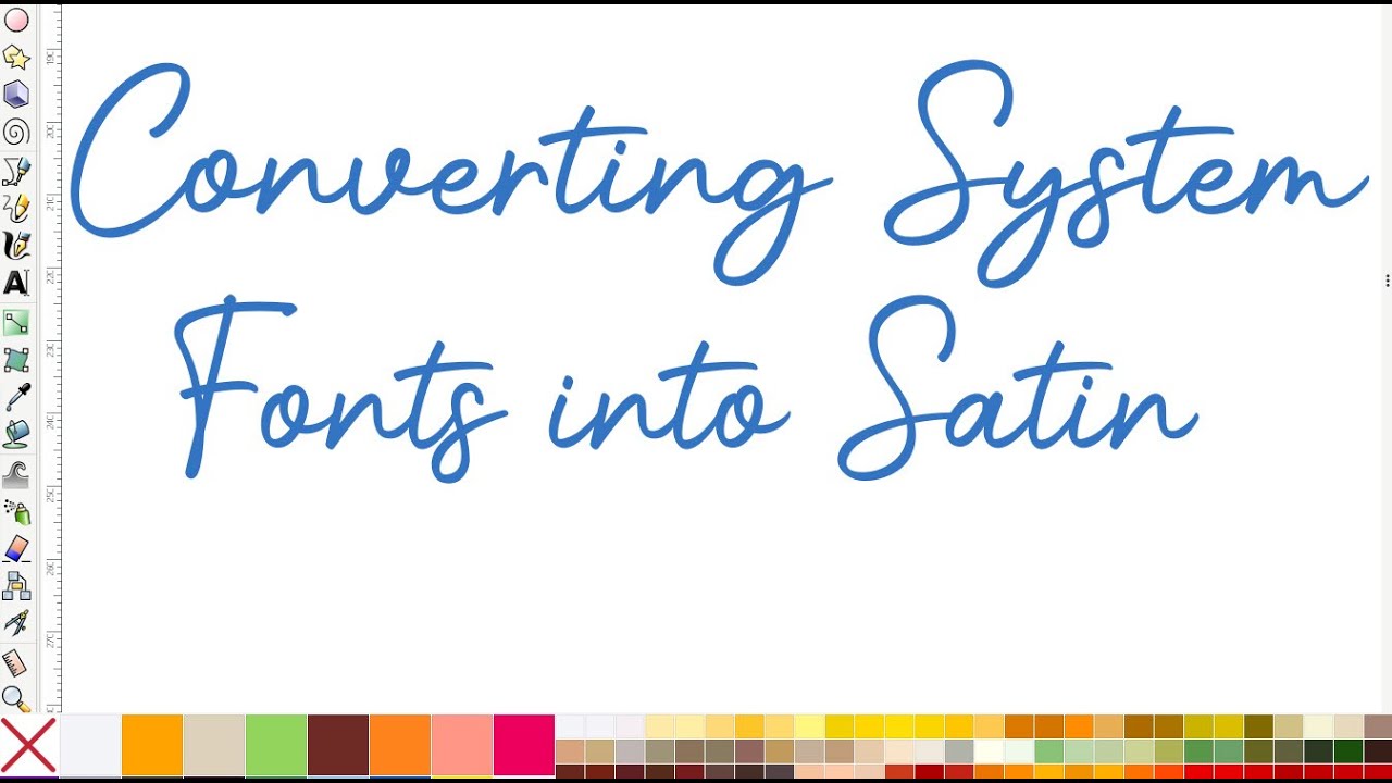 Converting a system font to satin