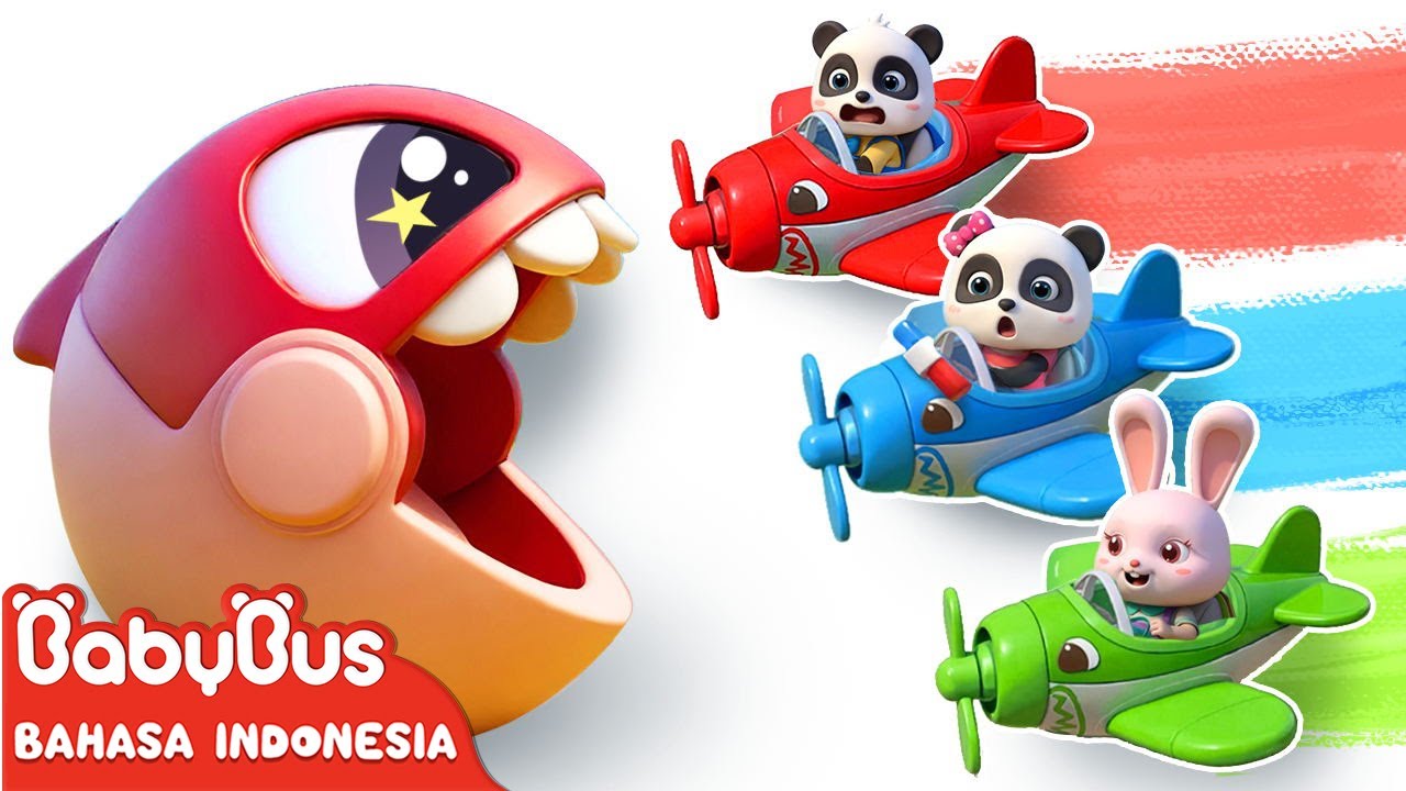 Hiu Warna-warni & Pesawat ✈️🦈 | Lagu Warna-warni | Lagu Anak-anak | BabyBus Bahasa Indonesia