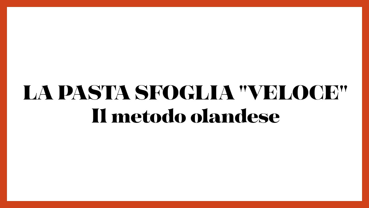 La pasta sfoglia 