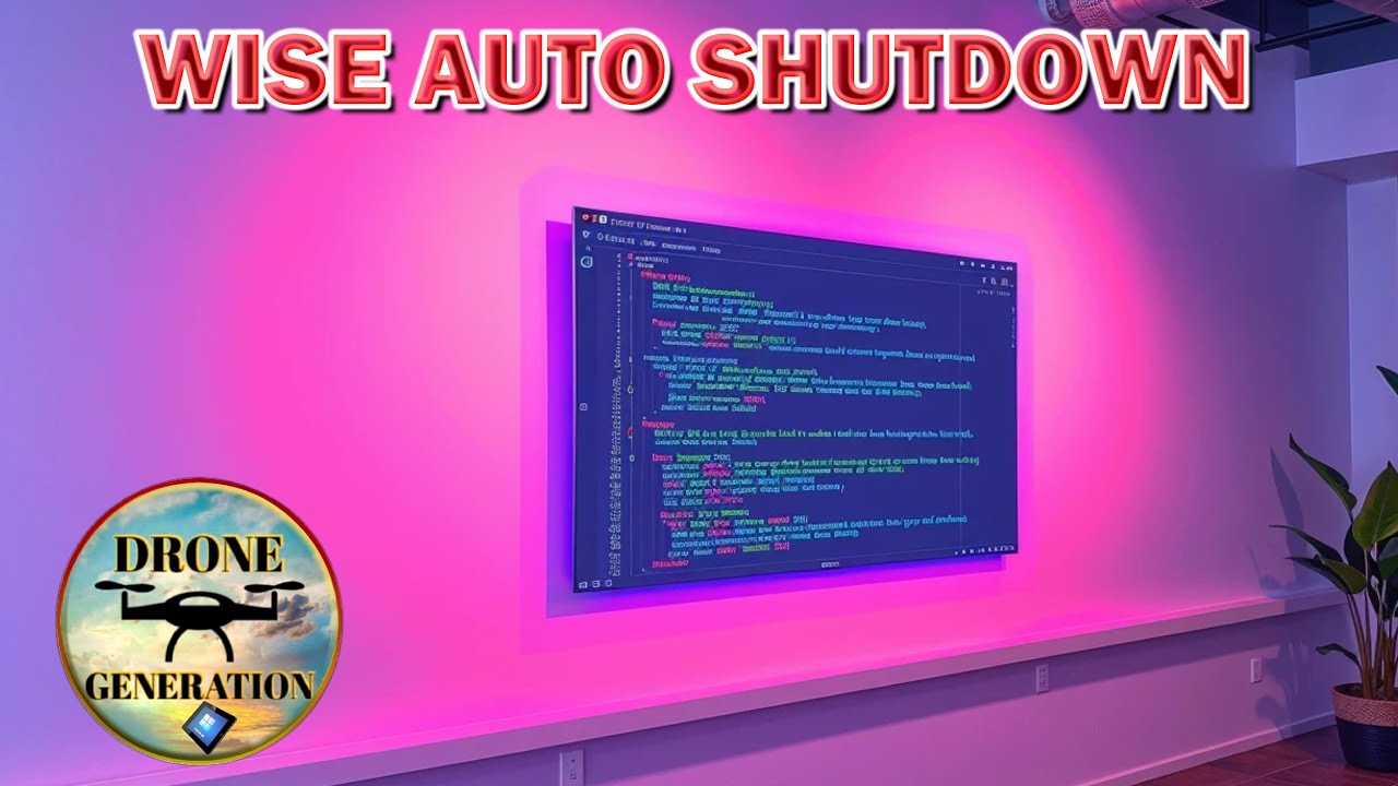👨🏻‍💻Programma Per Pianificare Operazioni Sensibili Wise Auto shutdown 🧯@DroneGenerationEquipment