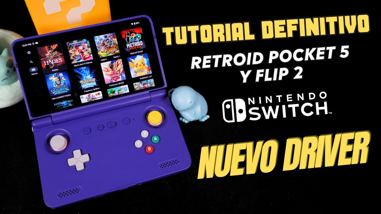 Retroid Pocket Flip 2 y 5 Guía Switch Nuevo Driver MrPurple Evita Crasheos Sudachi Emulador