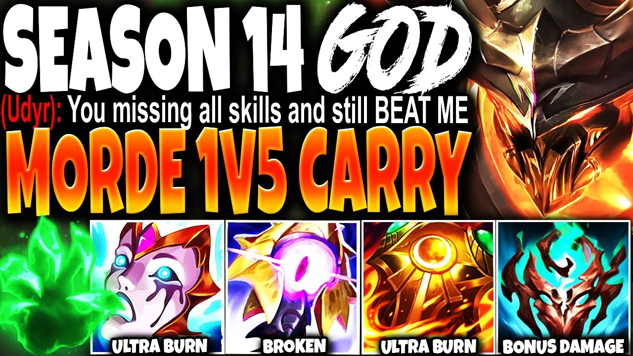 MY NEW 4X BURN MORDEKAISER SEASON 14 IMMORTAL BUILD GUIDE MADE UDYR CRY 🔥 LoL Top Morde s14 Gameplay
