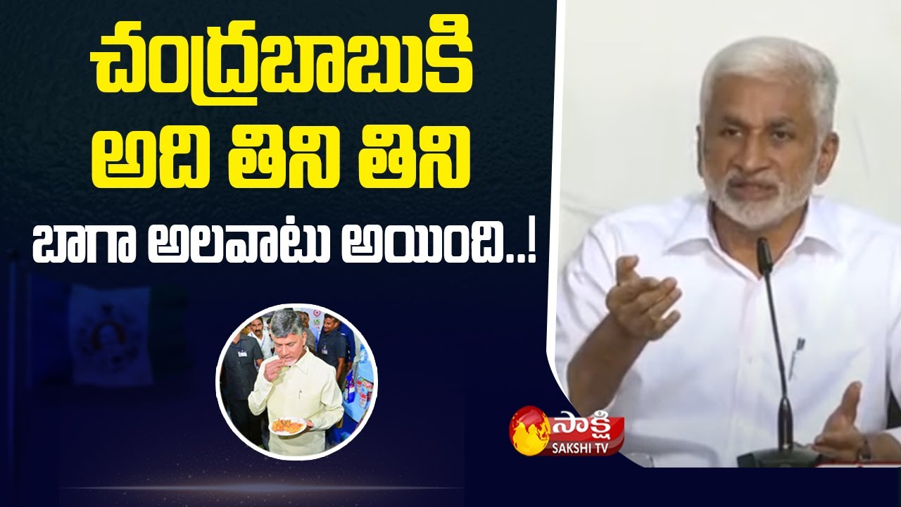 MP Vijayasai Reddy Comments on Chandrababu Special Food | YSRCP Plenary | Sakshi TV