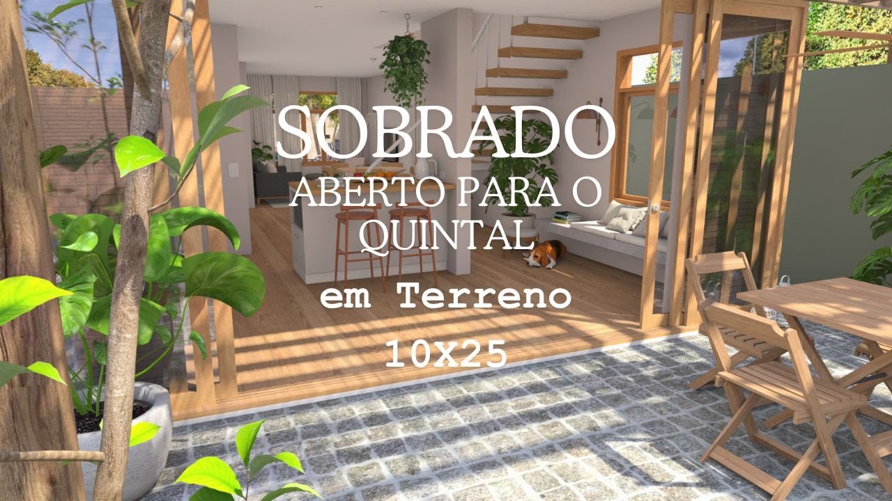 Sobrado 2 Suítes - Cozinha Aberta para Quintal - Térreo todo integrado.