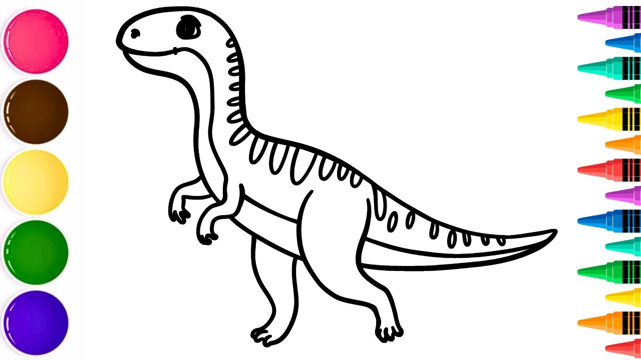 How to Draw a Cute Dinosaur |Beautiful Dinosaur Drawing&Painting|Dinosaur Drawing Easy Step by Step 
