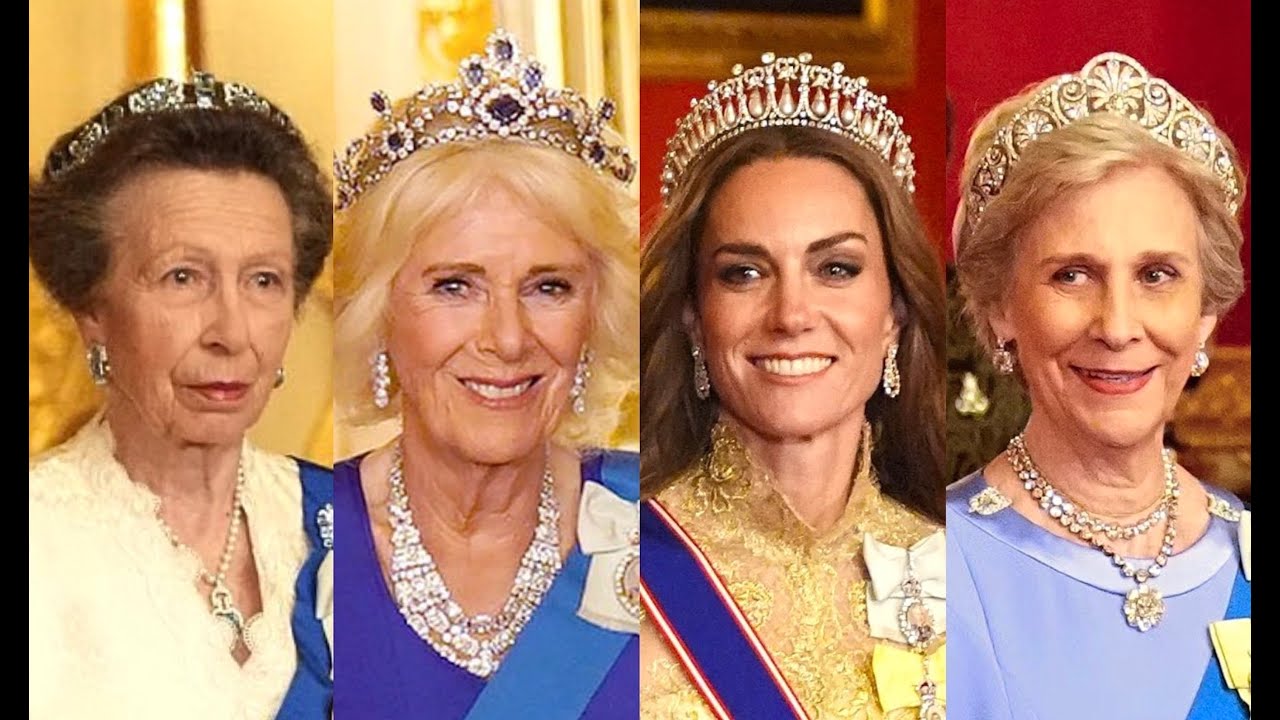 Royal Tiaras at the American State Banquet at Windsor Castle