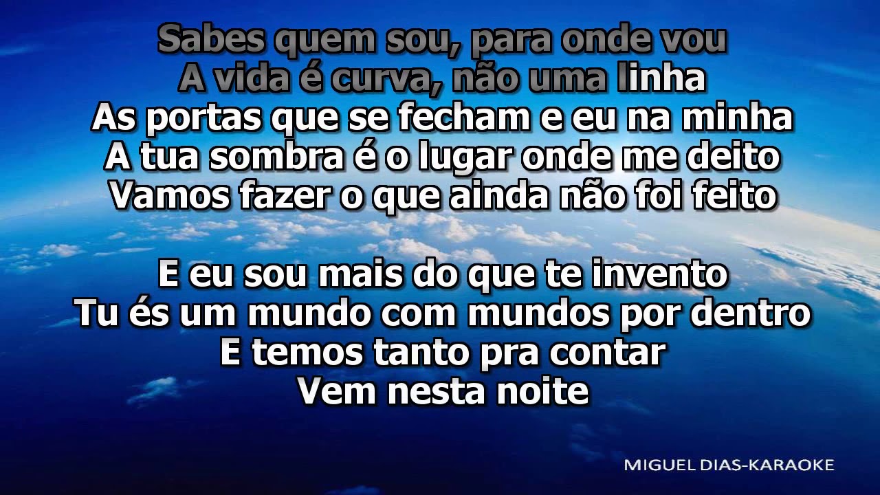 Pedro Abrunhosa - Fazer o Que Ainda Não Foi Feito (Karaoke) Versão