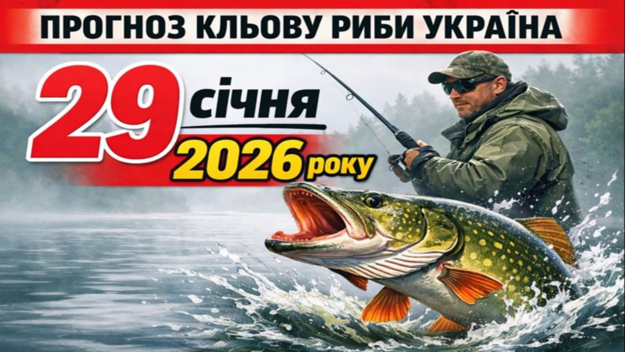 ПРОГНОЗ КЛЬОВА в Україні на 29 січня 2026 року: Кидай все і на рибалку!