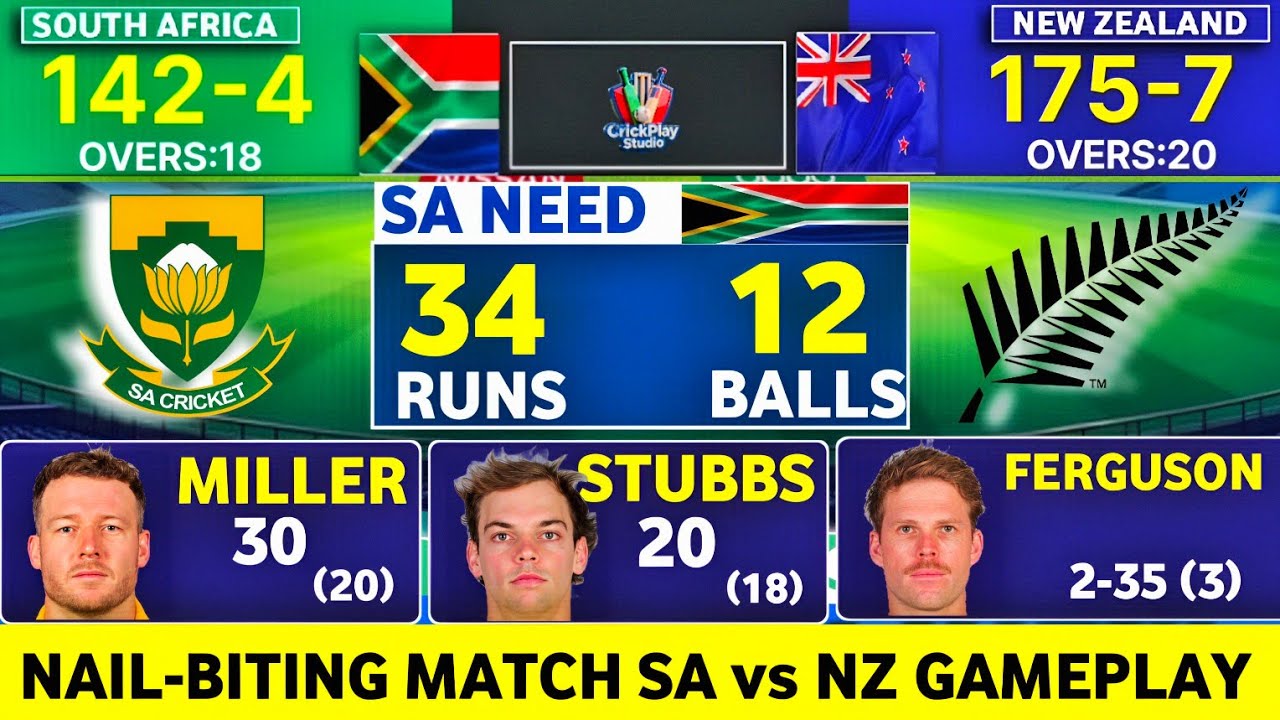 Nail-Biting Match | New Zealand vs South Africa T20 Match | Gameplay