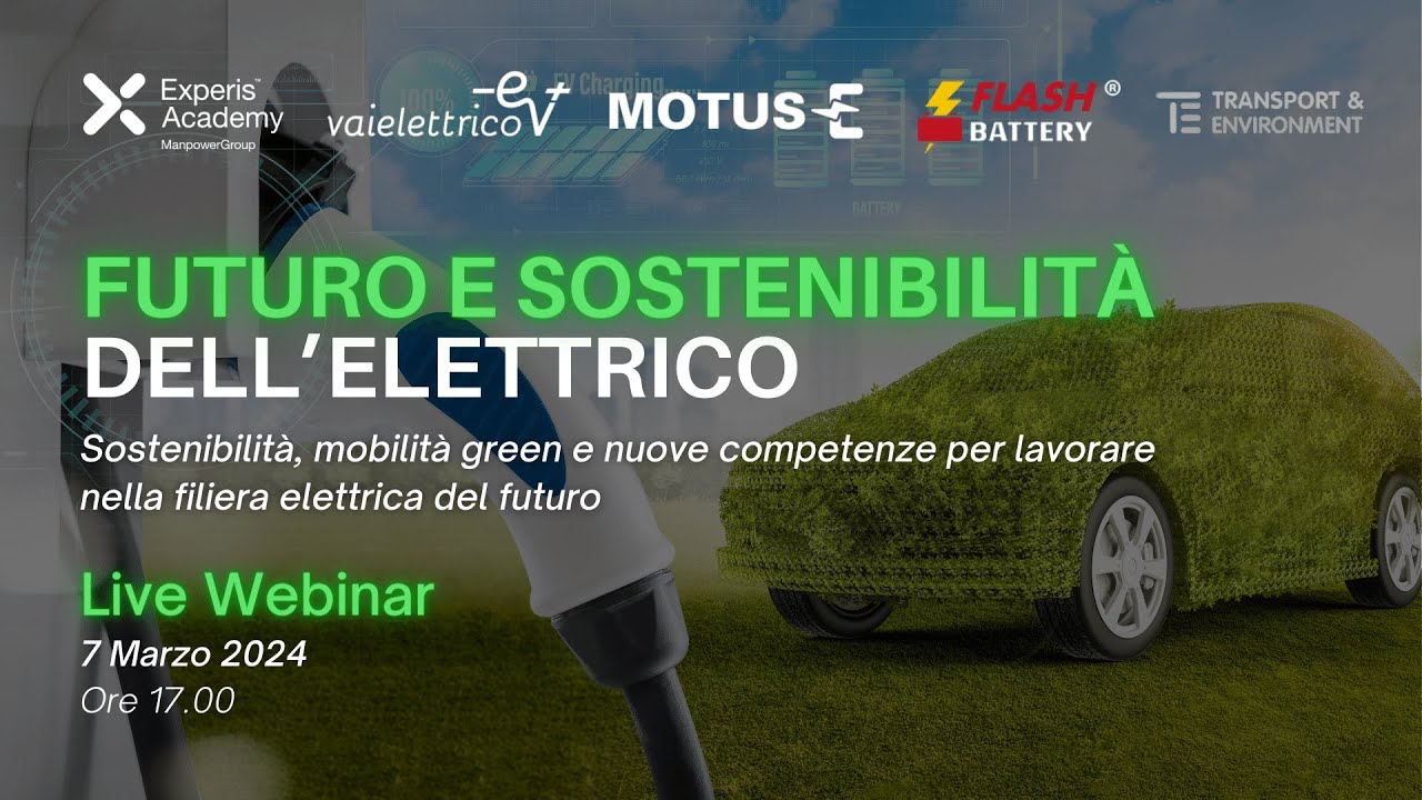 Webinar Futuro e sostenibilità dell'elettrico