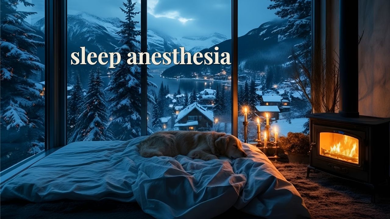 Deep Sleep Music 🌙 Whisper, Theta Piano & Fireplace ASMR (Screen Auto-Dimming)/잠잘때 듣는음악