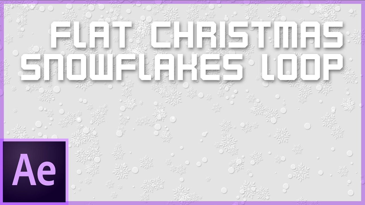 Flat Style Christmas Background Loop - After Effects Tutorial
