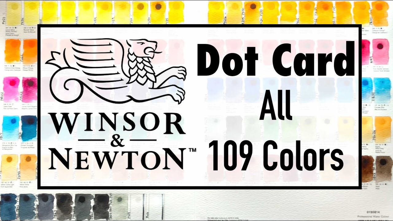 Winsor & Newton Watercolor Dot Card [2022] - swatching all 109 colors