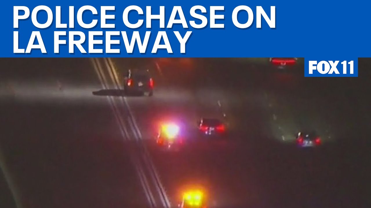 LIVE Police chase on Los Angeles Freeway