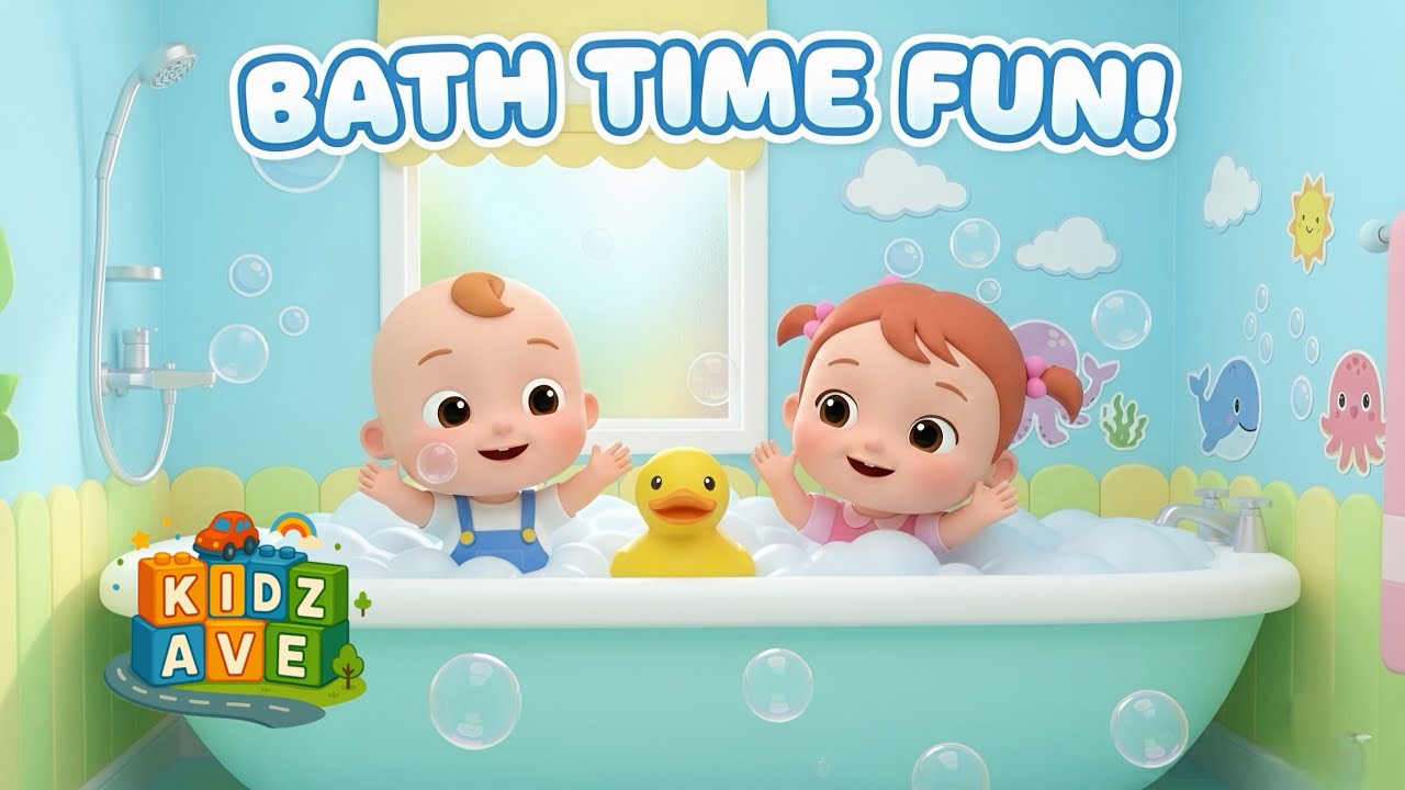 Bath Time Song for Kids 🫧 | Splish Splash Bubble Bath | Baby & Toddler Learning Song #unitedstates 