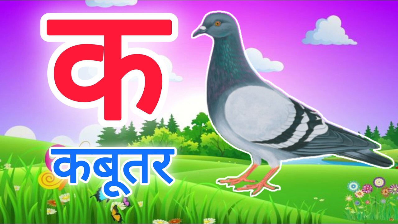 क से कबूतर,अ से अनार a se anaar k se kabutar | Hindi varnmala | ABCD क से कबूतर अ से अनार, for kids