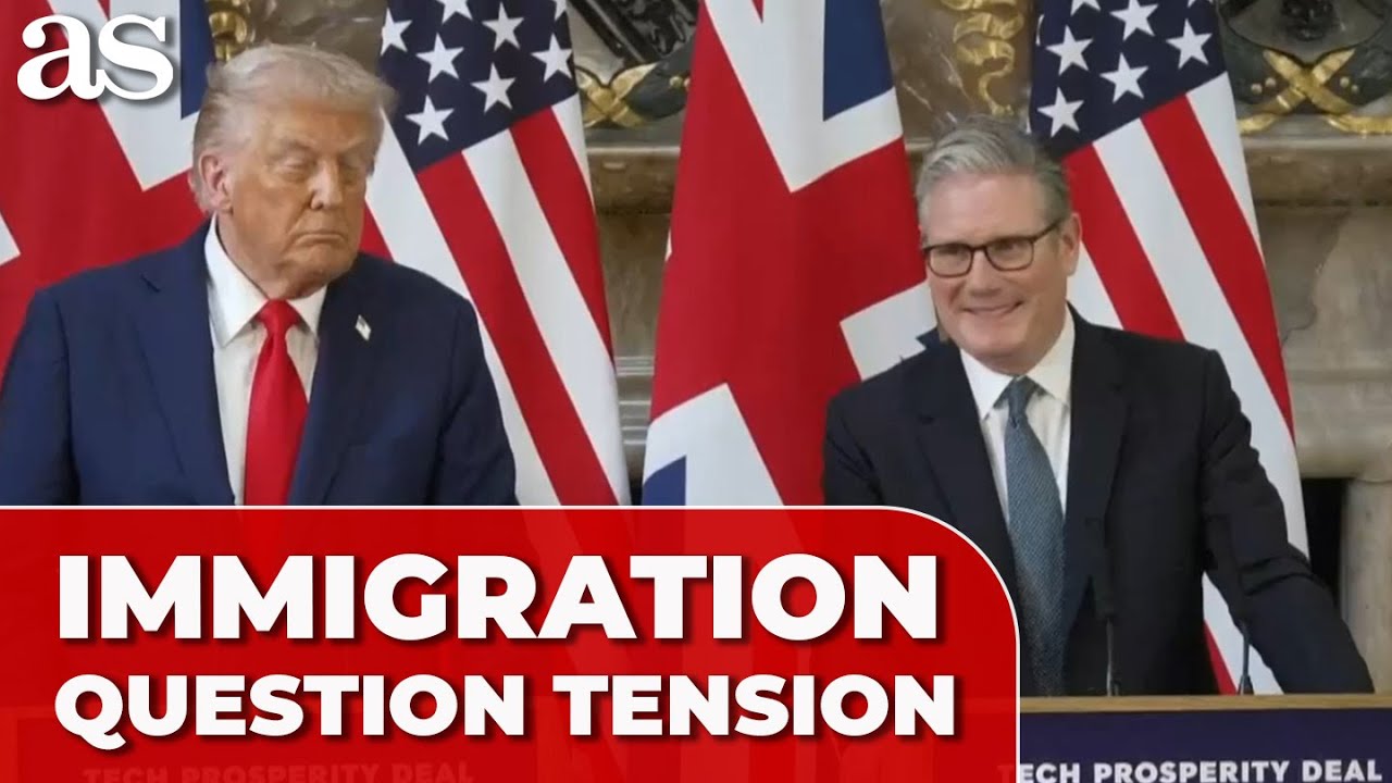 IRONICZNY UŚMIECH STARMERA, gdy dziennikarz prosi Trumpa o PORADĘ W SPRAWIE IMIGRACJI