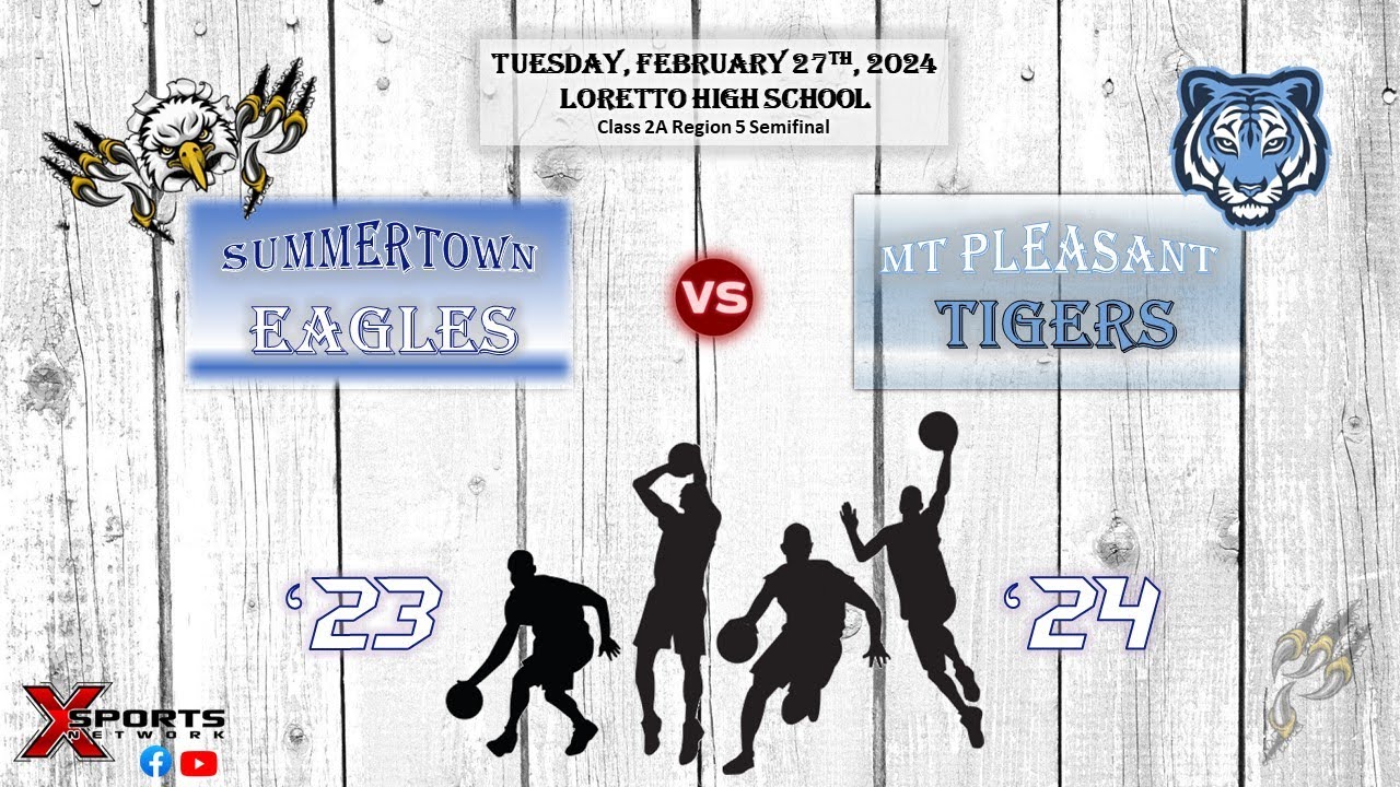 Summertown Boys Basketball vs Mt Pleasant - Region Semis - 2/27/24