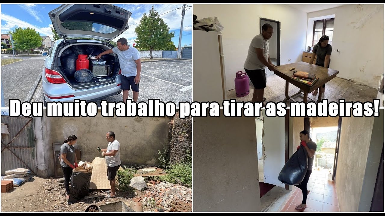 COMEÇOU A MUDANÇA PARA CASA ABANDONADA QUE COMPRAMOS EM PORTUGAL🇵🇹