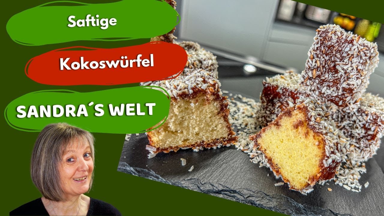 Einfach Köstlich: Kokos Würfel- saftig und schnell zubereitet.