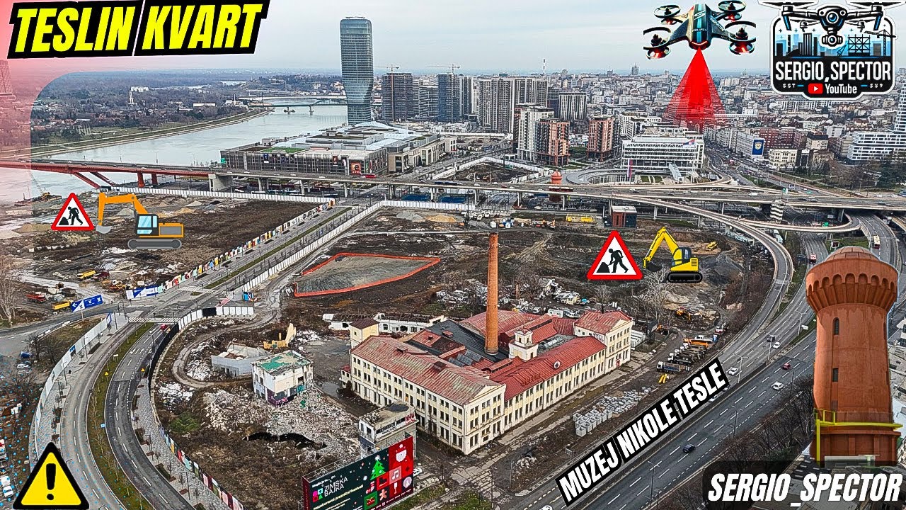 Beograd na vodi - Ložionica, Teslin kvart, intenzivni radovi kod Gazele, Linijski park #beograd