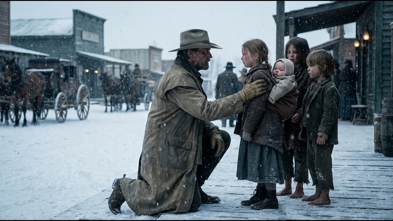 Quatre enfants abandonnés dans la neige — Un cow-boy a juré de les protéger à tout prix