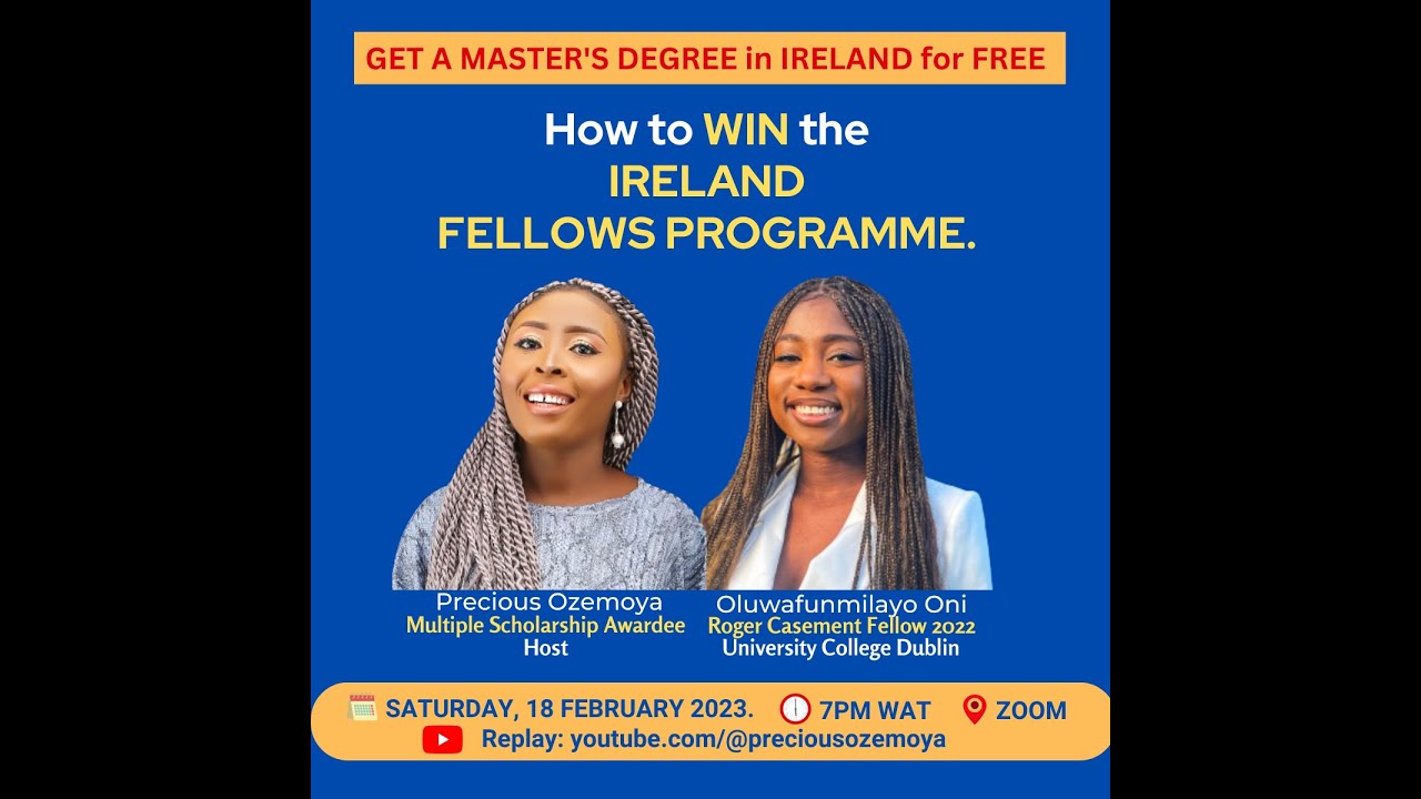 Study FREE Master's Degree in IRELAND - Win the Iris Aid Scholarship and Roger Casement Fellowship.