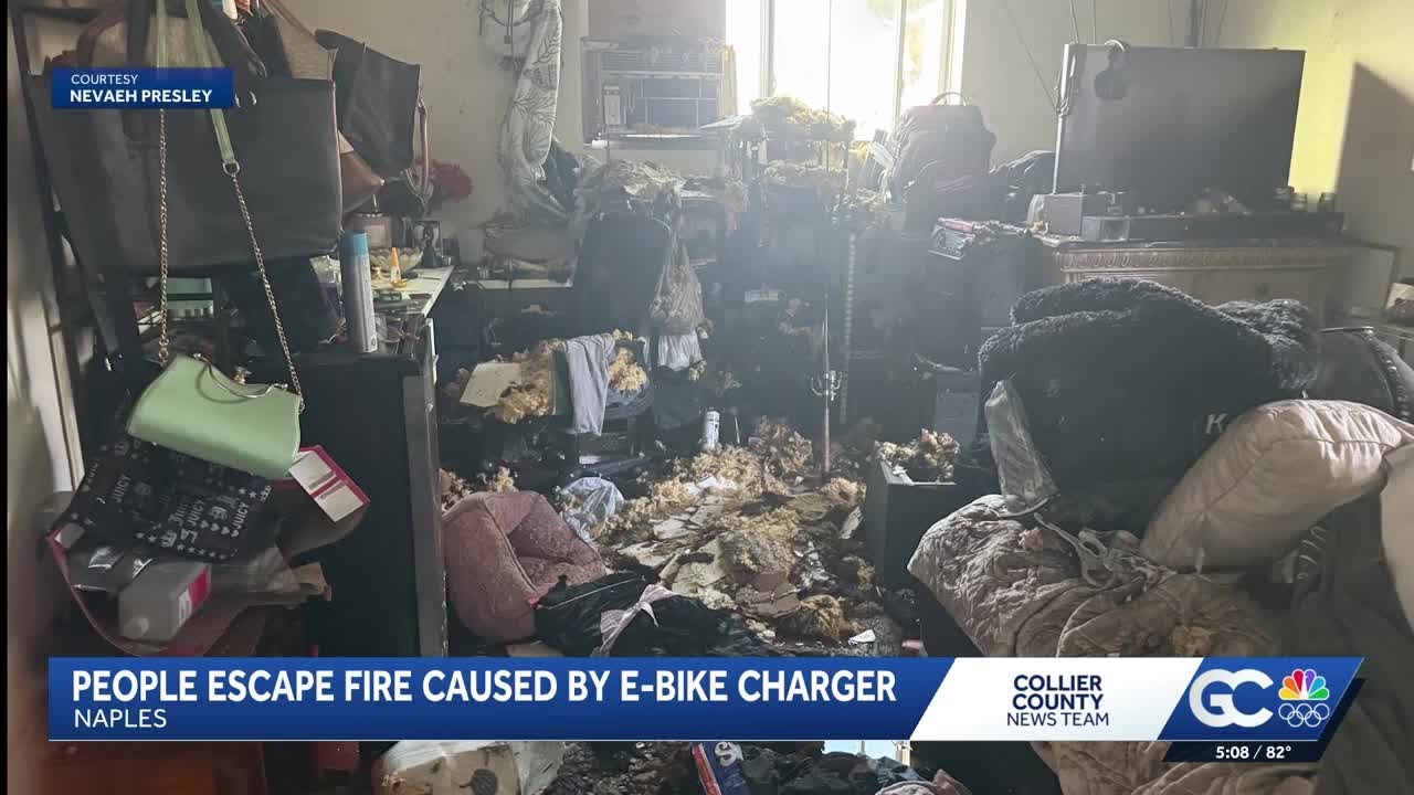 Family escapes destructive house fire in East Naples