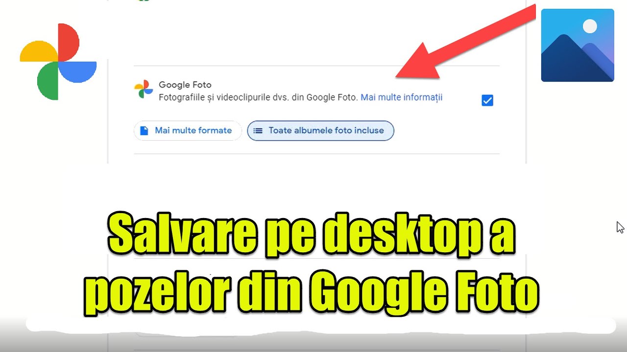 Importarea pozelor din Google Photos pe Windows