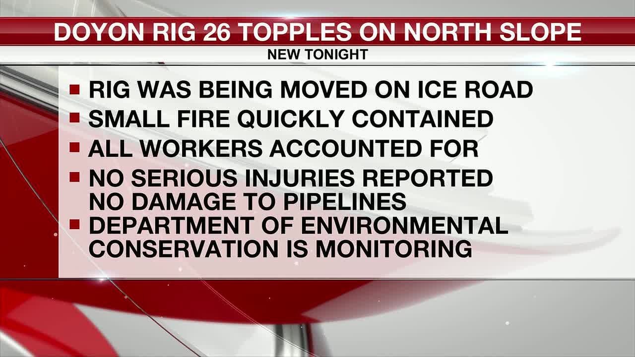 No serious injuries after oil rig topples over on Alaska&rsquo;s North Slope