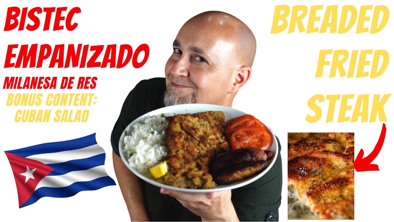 Bistec Empanizado (Milanesas Marinadas Empanizadas) the perfect Cuban Meal!