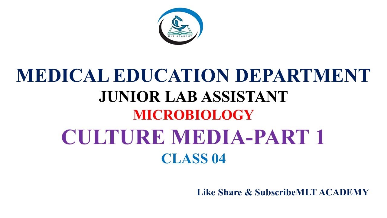 JUNIOR LAB ASSISTANT|MICROBIOLOGY|CULTURE MEDIA|PART 1|KPSC|